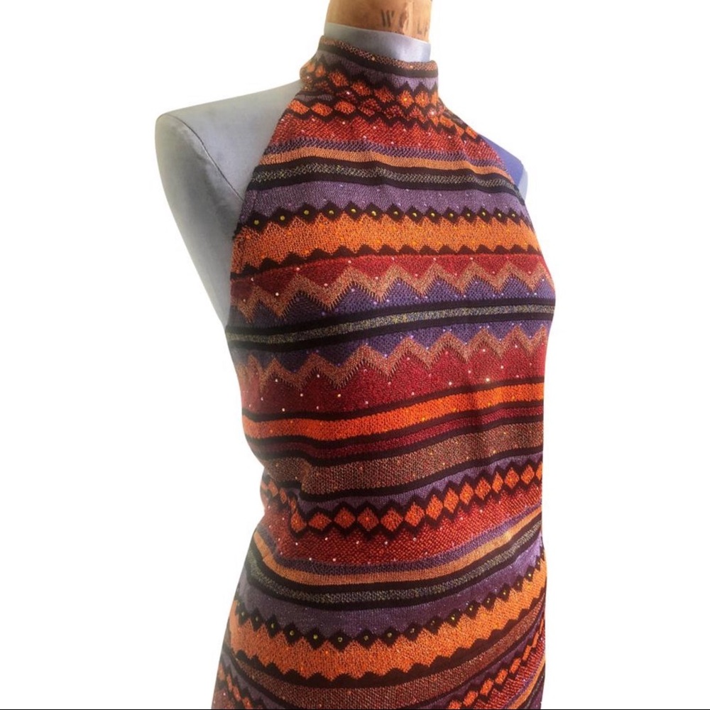 St. John Tribal Knit Halter Top